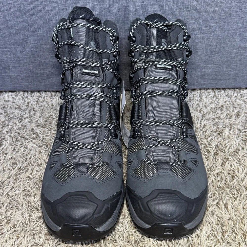 Salomon Quest 4 GTX Gore-Tex Hiking Boots Mens 10 Gray Waterproof Tactical NEW - Picture 2 of 11